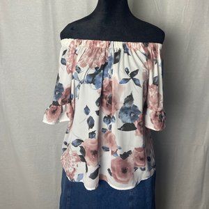 Jenna Sky Off Shoulder Floral Top
